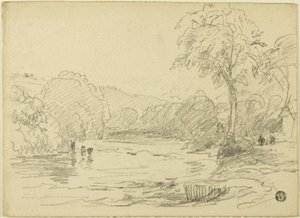 川の情景 作： David Cox the elder
