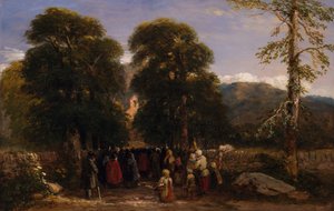 ウェールズの葬儀、1848年。 作： David Cox the elder