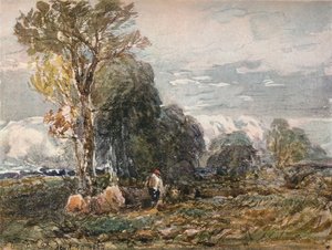 ウッドカッター、1858 作： David Cox the elder
