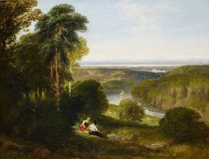 ウィンドクリフ、ワイ川、1842 年。 作： David Cox the elder