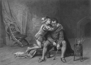 「アーサー王子とヒューバート王ジョン」、1870年頃。 作： David Desvachez