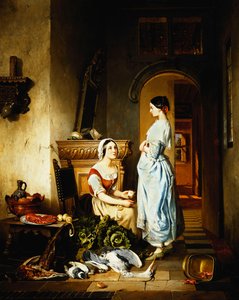 食事の準備、 作： David Emil Joseph de Noter