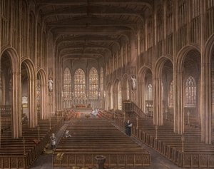 聖ミカエル教会の内部、コベントリー、1862 作： David Gee