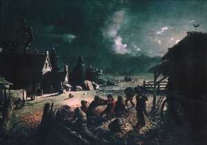コーンハスク、ca。 1863-64。 作： David Gilmour Blythe