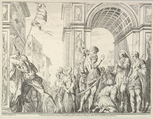 聖ヤコブが盲人を治す、『エレムの聖ヤコブとクリストファーの物語』、1776 年。 作： David Giovanni