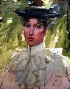 若い女性の肖像 作： David Gould