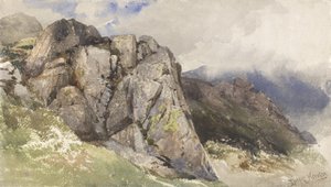 Mountain Rocks（紙の上のグラファイト上のトイレ） 作： David Hall McKewan