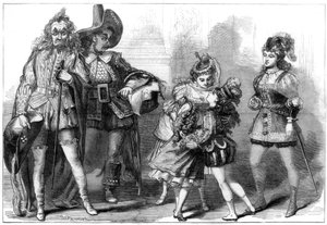 1875年にロンドンのコヴェントガーデンシアターで開催された、The Babes in the Woodのシーン。