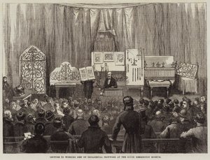 サウスケンジントン博物館での装飾用鉄工の労働者への講義 作： David Henry Friston