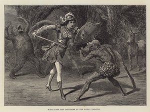 ガイエティ劇場でのパントマイムのシーン 作： David Henry Friston