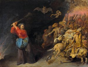 Meg la folle - Mad Meg (The Mad Meg) par Ryckaert (Rijckaert), David (1612-1661).油彩・キャンバス、1650年頃、ヴィエンヌ美術史博物館蔵 作： David II Ryckaert