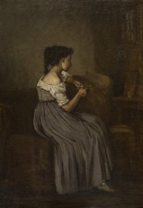 座っている女の子の研究 作： David Jacobsen
