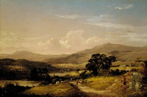 スクアム湖の近く、ニューハンプシャー州、1856 年。 作： David Johnson
