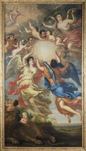 Allegory of Charles XI of Sweden and Ulrika Eleonora of Denmark and Norway - Allegory of Charles XI of Sweden (1655-1697) and Ulrika Eleonora of Denmark (1656-1693), by Ehrenstrahl, David Kloecker (1629-1698).油彩・キャンバス 作： David Klöcker Ehrenstrahl