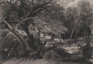 ジャックと傷ついたクワガタ シェイクスピア、お気に召すまま、第 2 幕、第 1 場、1830 年。 作： David Lucas