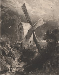 ブライトン近くの製粉所、1829 年。 作： David Lucas