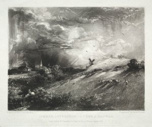 様々な風景の題材、R.A.ジョン・コンスタブルが描いた絵からの英国風景の特徴: 夏の午後 - シャワーの後
