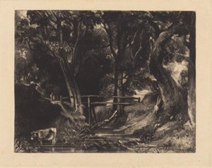 A Dell、ヘルミンガム パーク、サフォーク 作： David Lucas after John Constable