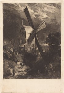 ブライトン近くの製粉所 作： David Lucas after John Constable