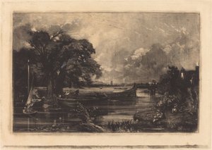 サフォーク州ストゥール川 作： David Lucas after John Constable