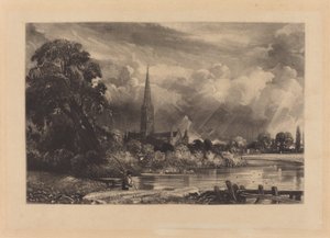 ソールズベリー大聖堂 作： David Lucas after John Constable