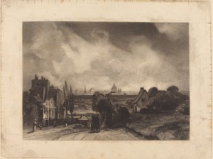 サー リチャード スティールズ コテージズ 作： David Lucas after John Constable