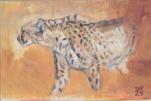 チーター、2021年（キャンバスに油彩） 作： David Mayer