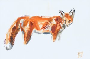 レッド・フォックス、2022年（キャンバスに油彩） 作： David Mayer