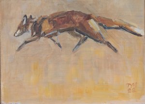 レッド・フォックス、2022年（キャンバスに油彩） 作： David Mayer