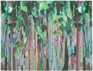 Spaces Inbetween』2017年 ミックスドメディア・ウッドパネル 作： David McConochie