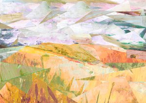 Summer Fields』2017年（ウッドパネルにミクストメディア
