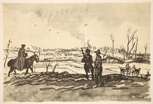 ソンム戦線：マメッツ近郊、『西部戦線』（カントリー・ライフ社刊）の挿絵。 作： David Muirhead Bone