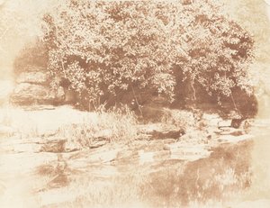 バーンサイド、アーモンド川のファイフ島、1843～47年。 作成者: David Octavius Hill、Robert Adamson、Hill & Adamson。 作： Hill and Adamson