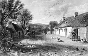 バーン・コテージ、ジョン・ウィルソンによる「バーンズの土地」のイラスト、1840年発行