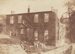 ウェイバリー駅の跡地にある、取り壊し中のレディ・グレノーキー礼拝堂 作： David Octavius Hill and Robert Adamson