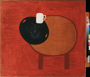 Rouge et blanc (Red and White) - David Petrovich Sterenberg (1881-1948) による絵画、キャンバスに油彩、1920 年頃 - ロシア美術、20 世紀の前衛、静物 - 極東美術館、ハバロフスク (ロシア) 作： David Petrovich Sterenberg