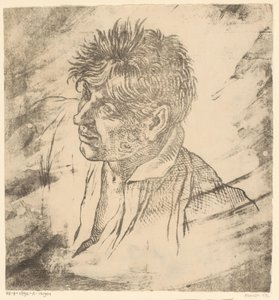 男の肖像 男の頭、横顔 作： David Pièrre Giottino Humbert de Superville