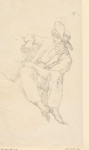 座る漁師 座っている漁師 作： David Pièrre Giottino Humbert de Superville