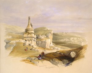 エホシャファットの谷にあるアブサロムの柱 作： David Roberts