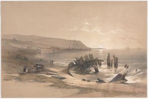 カーメル山に向けたカイアファ、1839年。 作： David Roberts