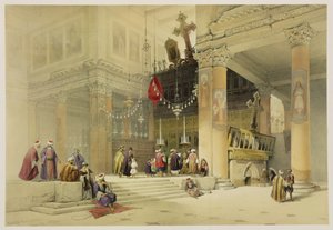 聖ヘレナ教会のシャンセル、「聖地」のボリュームIIのプレート87、ルイ・ハゲ（1806-85）パブによって彫刻1843 作： David Roberts