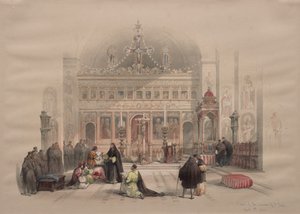 聖サバ修道院の礼拝堂、1839年。 作： David Roberts