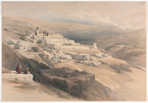 テラサンタ修道院、ナザレ、1839年。 作： David Roberts