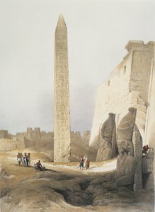 エジプト、ルクソール神殿のオベリスク、デビッド・ロバーツの彫刻 作： David Roberts