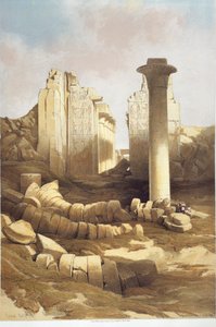 エジプト、カルナック神殿の柱状のホール、デビッド・ロバーツ撮影 作： David Roberts
