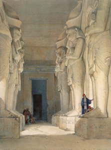 発掘されたギルシェ神殿、ヌビア、19 世紀 作： David Roberts