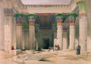「エジプトとヌビア」からのヌビアのフィラエ神殿の大ポルティコは、1838年にロンドンで出版されたルイ・ハゲ（1806-85）によって彫刻されました