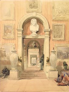 Thirlestaine House、チェルトナムのインテリア（紙にトイレ） 作： David Roberts