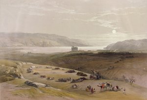 1839年4月3日のジェリコ、1842年にロンドンで出版されたLouis Haghe（1806-85）によって彫刻された「聖地」のボリュームIIから 作： David Roberts