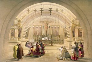 エルサレム、1839年4月10日、ルイ・ハゲ（1806-85）pubによって彫刻された「聖地」のボリュームIのプレート26。 1842 作： David Roberts